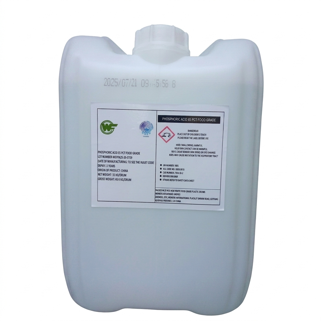 Phosphoric Acid 85% Food Grade| China| 35kg