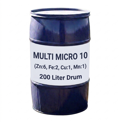 Multi Micro 10%| Liquid Multi Microneutrients| Zn:6%,Fe:2, Cu:1, Mn:1| 200 Liter Drum