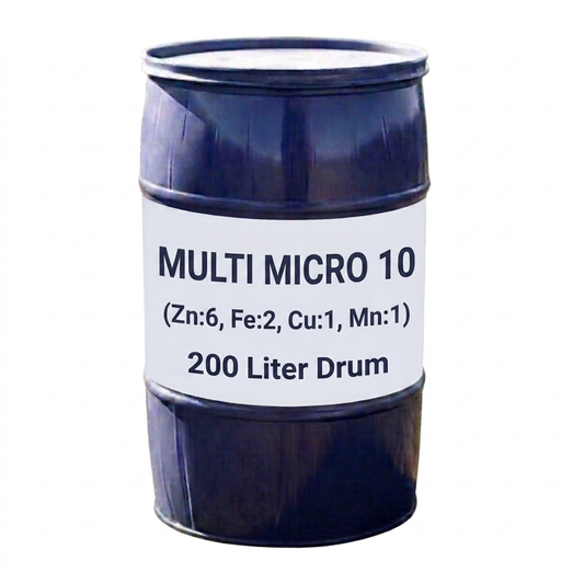 Multi Micro 10%| Liquid Multi Microneutrients| Zn:6%,Fe:2, Cu:1, Mn:1| 200 Liter Drum