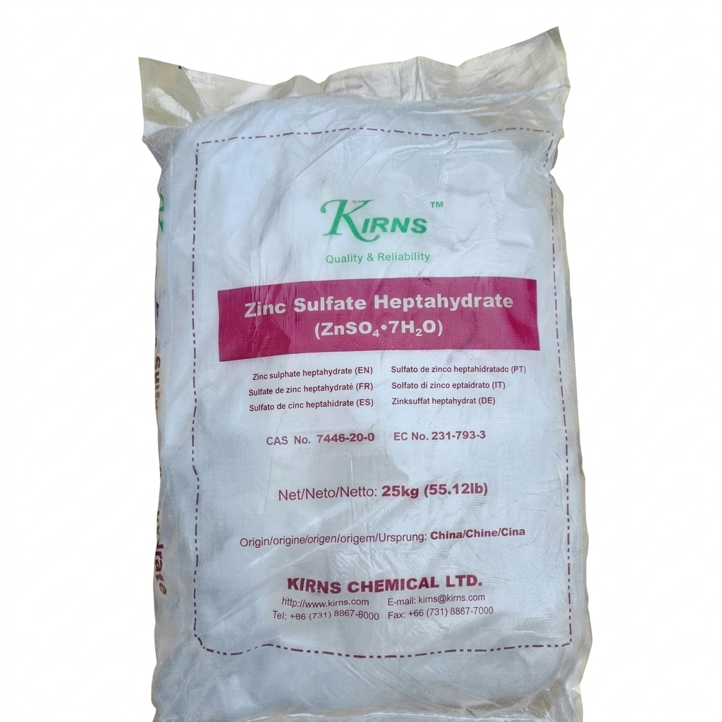 KIRNS Zinc Sulphate Powder| Zn 35%|25kg| China
