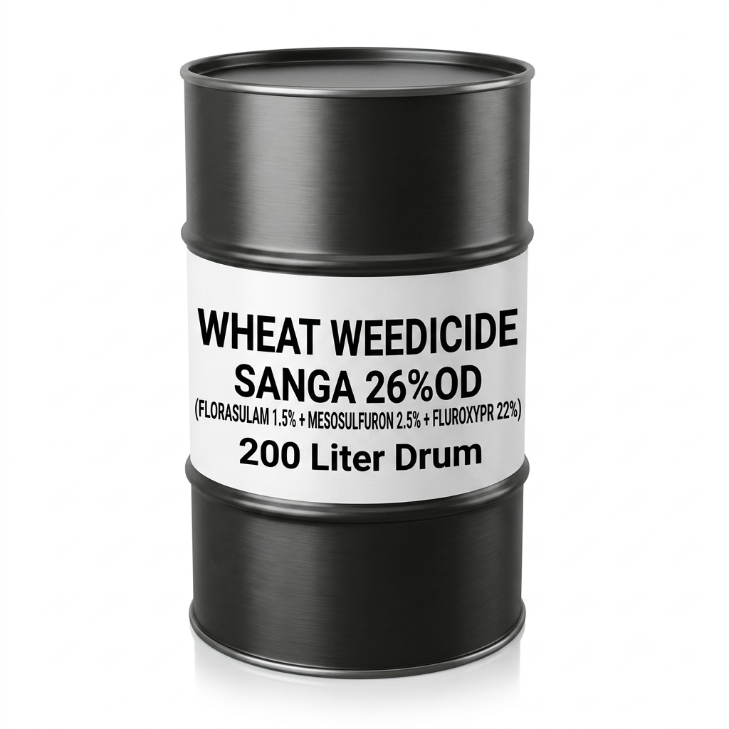 SANGA 26%OD (FLORASULAM 1.5% + MESOSULFURON 2.5% + FLUROXYPR 22%)|200 Liter Drum |Wheat Weedicide