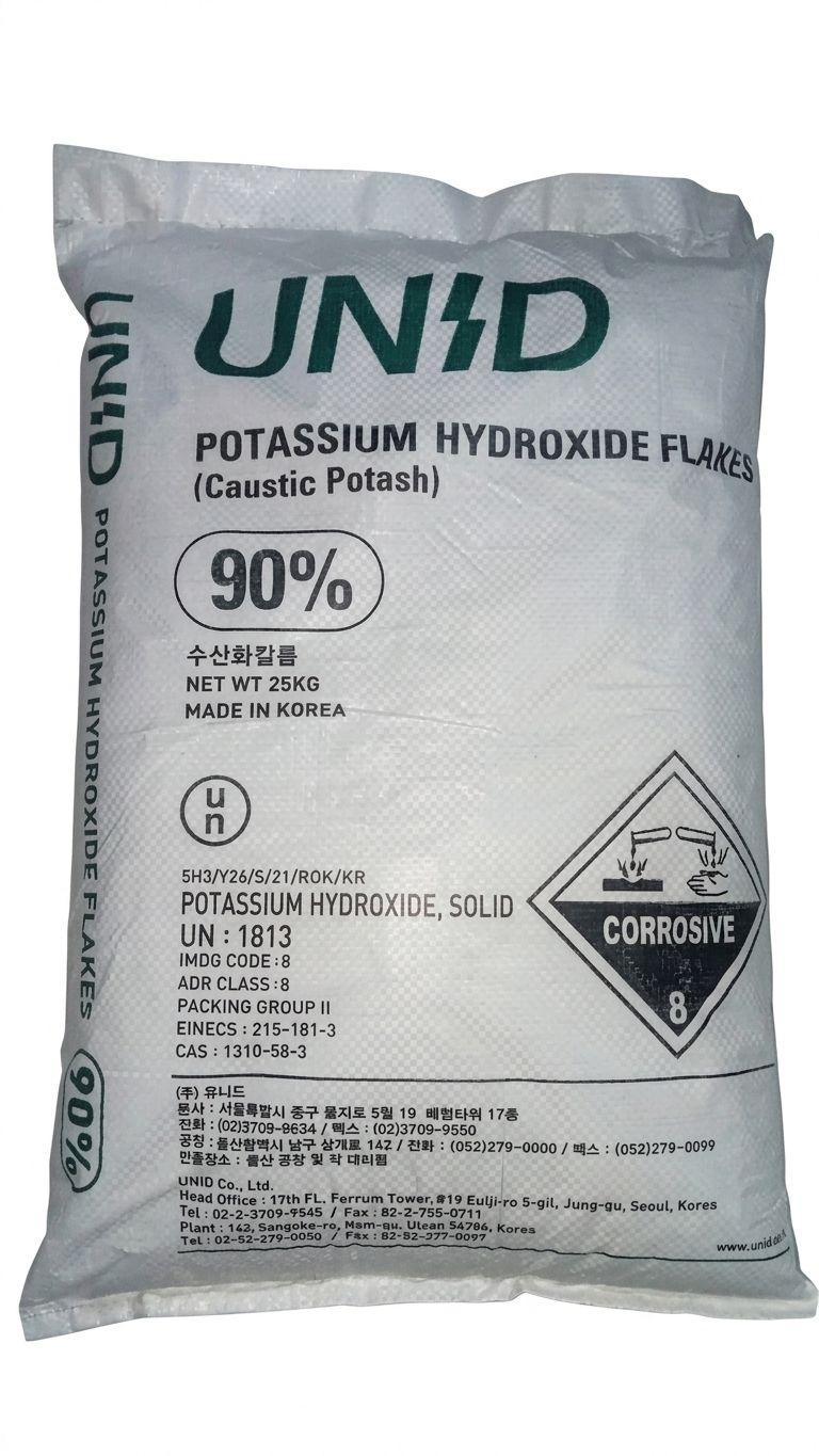 Potassium Hydroxide |KOH 90%|25kg| Korea